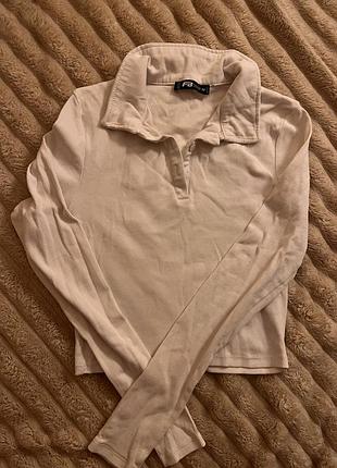 Лонг в рубчик з комірцем