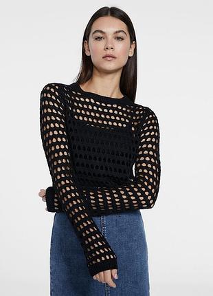Стильная вязаная кофточка-сетка/кофта-сетка/кофта/топ/кофточка от stradivarius, на р. xs/s 💔