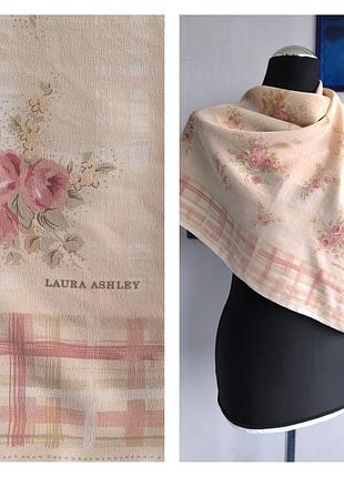 Винтажный шелковый платок laura ashley