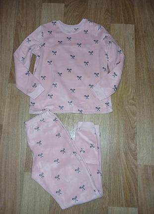 Пижама флисовая теплая george на девочку размер 10-11 лет.