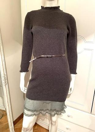 Сукня зима з вовною з мереживом