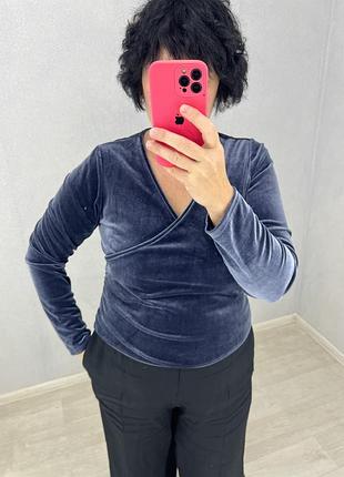 Гарна блуза кофточка велюр