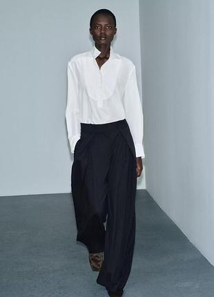 Широкие брюки zw collection с защипами