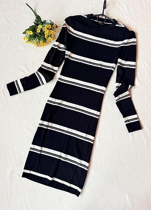 Жіноча сукня міді в смужку р.xs/s