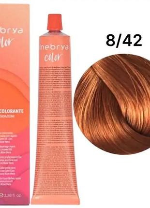 Крем-фарба inebrya сolor 8/42 з вмiстом амiаку, 100 мл