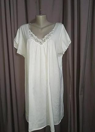 Хб ночнушка с кружевом