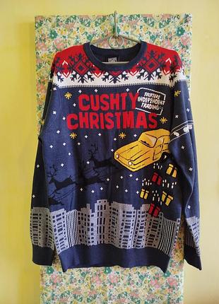 Чоловічий одяг 🎄 святкова кофта джемпер 46/48 розмір