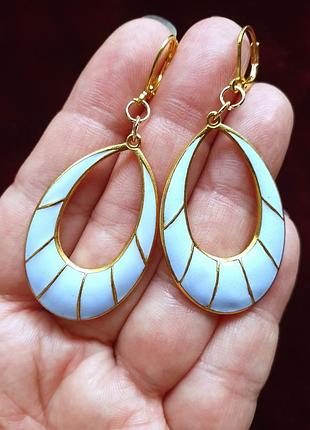 Вінтажні сережки, емаль, клуазоне, маркування, європейський вінтаж