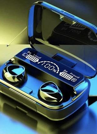 Бездротові навушники m10 з мікрофоном та док станцією-кейсом, бездротові bluetooth навушники-гарнітура