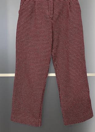 Брюки квітаті теплі на зиму штани палаццо