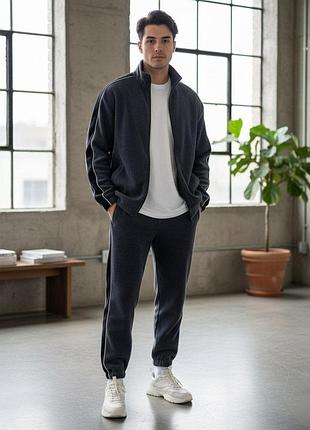 Теплий флісовий спортивний костюм ,чоловічий костюм зима, комплект двійка зимовий