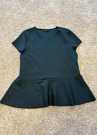 Топ блуза з баскою великий розмір