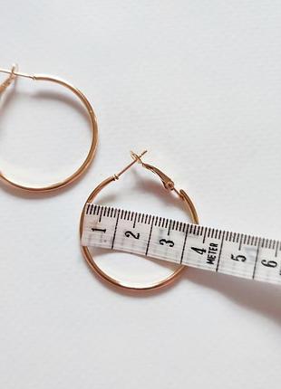 3,6 см серьги кольца золотые колечки серьги новогодние рождественские классические металлические крупные на ушки уши шарчики круглые колечки