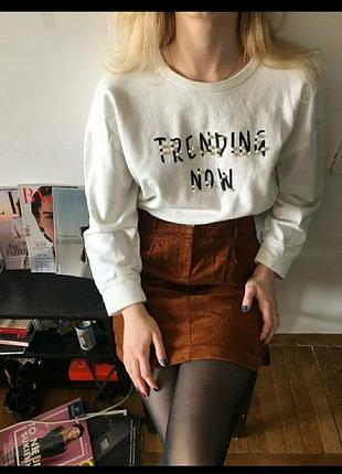 Натуральна, вельветова, спідниця, міні