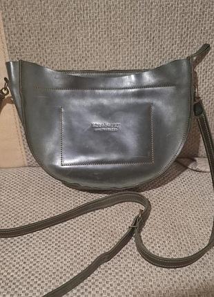 Кожаная сумка crazy horse натуральной ручной работы украинского производителя blue berry