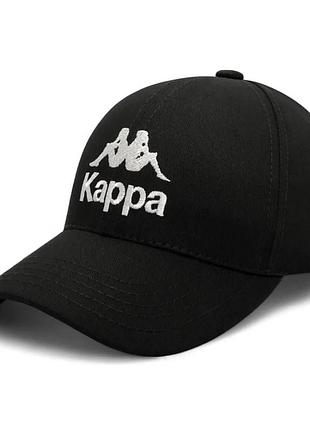 Чоловіча кепка kappa чорна бейсболка каппа на літо (b)