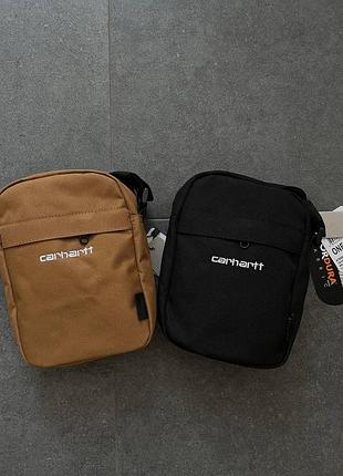 Мессенджер carhartt кордура черный сумка через плечо кархарт (b)