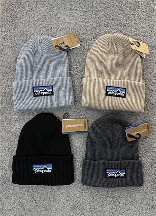 Шапка зимняя patagonia черная патагония унисекс (b)