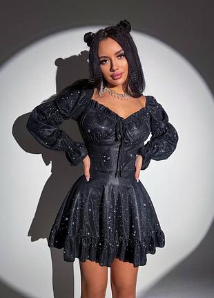 Женское люрексовое платье с блестками