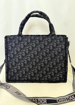 Christian dior монограмна текстильна сумка 3
