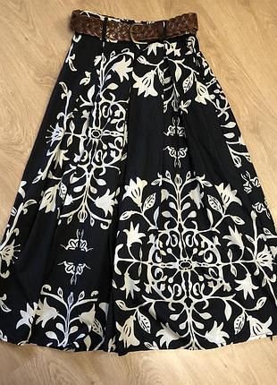 Натуральная юбка мидакси с карманами италия