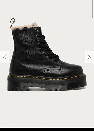 Шкіряні черевики dr. martens 25637001 jadon fl jadon fur lined