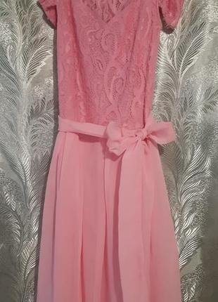 Платье для девочки,розовое, нежное,легкая