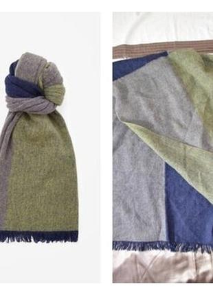 100% шерсть как новый палантин cos color block