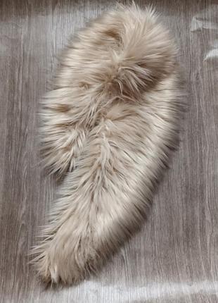 Воротник меховой в молочном цвете искусственные материалы