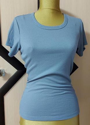 Футболка пижамная (рубчик) 10-12 размер, евро 38-40