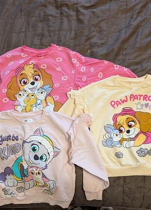 Свитшота/батник/кофта щенячий патруль для девочки