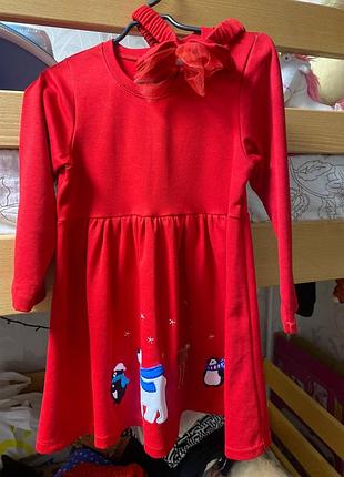 Продам теплое платье на девочку