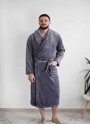 Халат мужской теплый халат махровый халат махра вельсофт