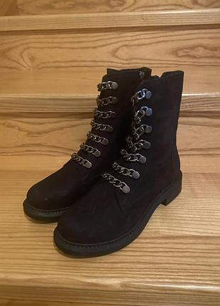 Черевики жіночі, натуральна замша, код 340