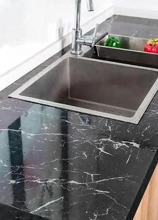 Вінілова самоклейна плівка чорний мармур 3 м х 60 см