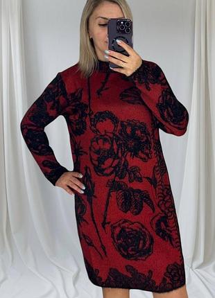 Жіноча тепла сукня до 54 розміру