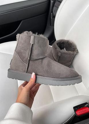 Уггі жіночі ugg mini bailey button grey. ugg bailey zip grey