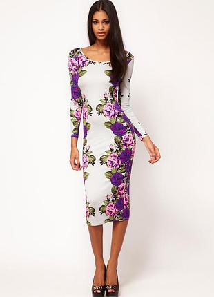 Распродажа платье asos миди натуральное с зеркальным отображением