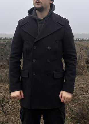 Фірмове вовняне двобортне пальто allsaints torrent coat