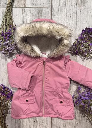 Парка рожева тепла для дівчинки george