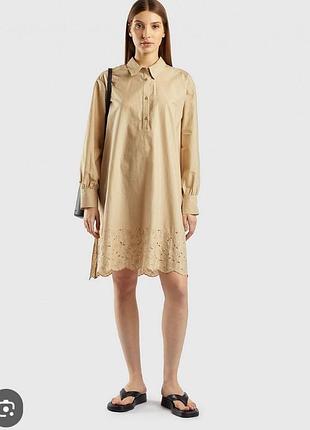 Плаття котонове з прошвою