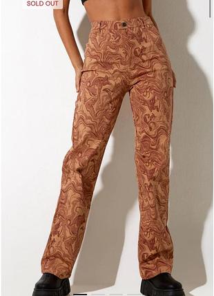 Стильные трендовые прямые эластичные брюки высокая талия
