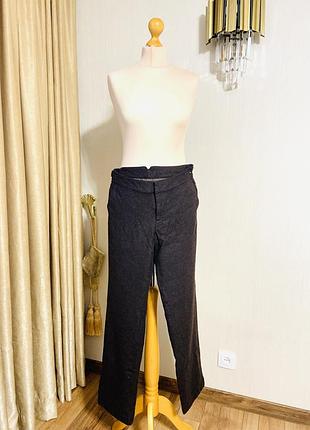 Шерстяні вовняні шоколадні штани брюки шерсть класика класичні теплі