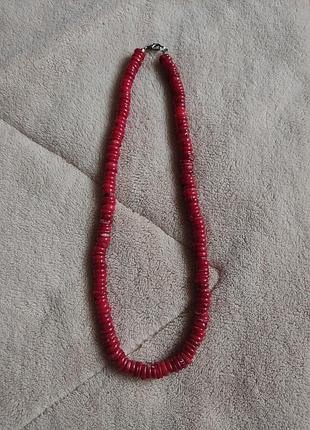 Ожерелье винтажное из натурального коралла