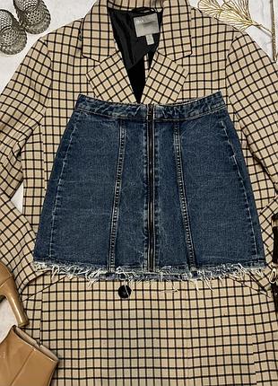 Джинсова спідниця на змійці