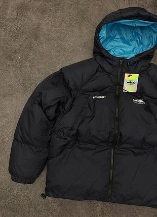 Пуховик corteiz elitework puffer jacket blue 3