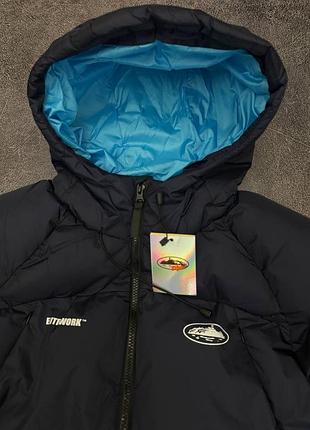 Пуховик corteiz elitework puffer jacket blue 4