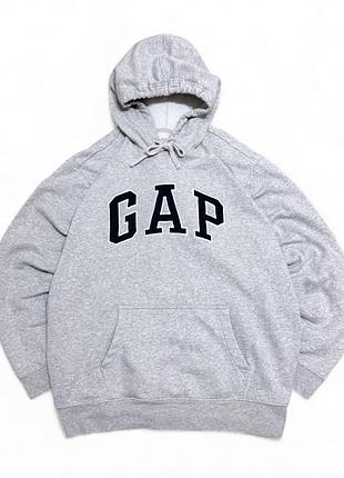 Сірий теплий худі gap