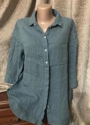 Сорочка блуза льон (38) m