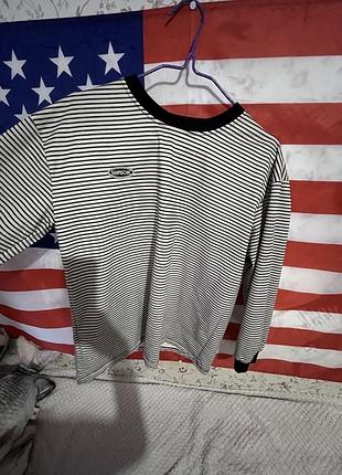 Хлопковая кофта в полоску